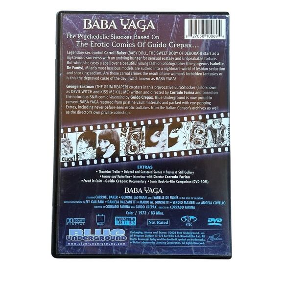 Baba Yaga DVD (Blue Underground, 2003) – Carroll Baker EuroShocker - Picture 2 of 4